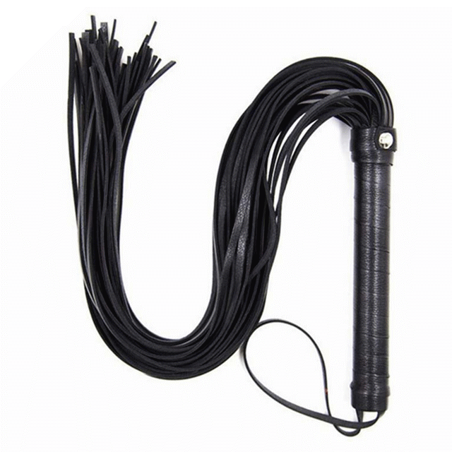 High Quality Pu Leather Pimp Whip Racing Riding Crop Party Flogger Hand Cuffs Queen Black Horse Riding Whip 1pcs