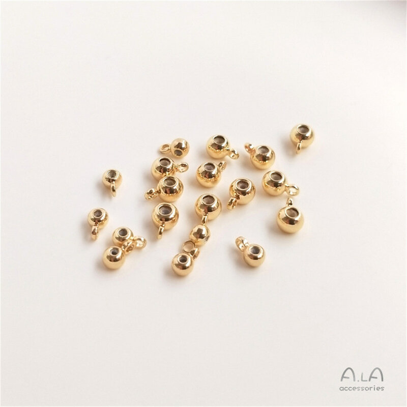 Borsa in oro 14 carati con anello appeso spina in Silicone perline regolabili con anello appeso posizionamento perline separate accessorio per gioielli fai da te