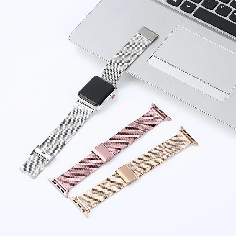Wrist Strap For Apple Watch Band 45mm 44mm 42mm Metal Correa 38mm 40mm 42mm Stainless Steel Bracelet Iwatch Serie 7 6 SE 5 4 3