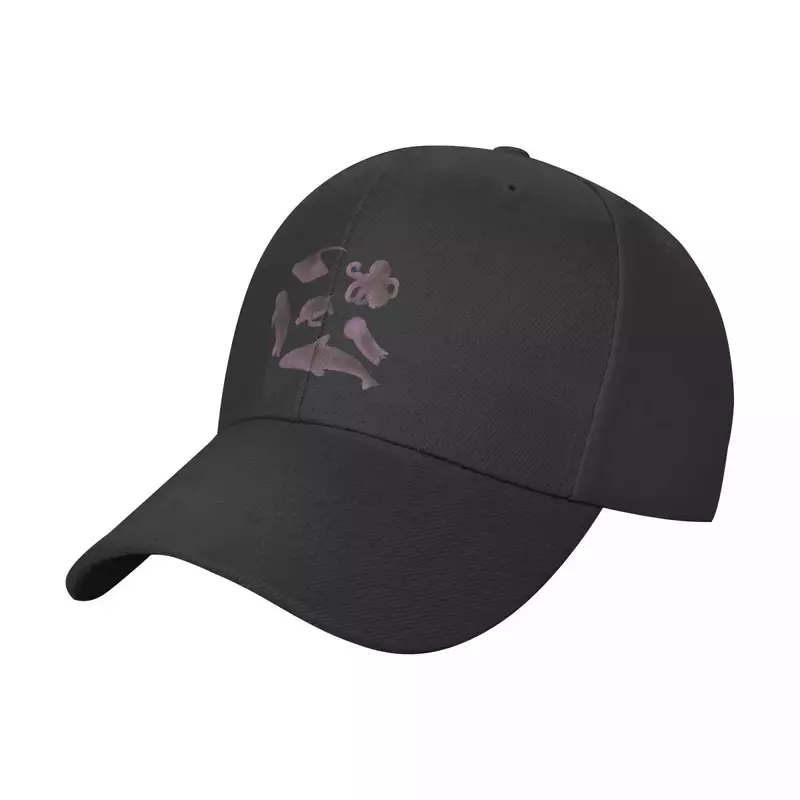 Gorra de béisbol para hombre y mujer, gorro de lujo con diseño de silueta de Vida Marina, color púrpura, ideal para cumpleaños y playa, envío directo