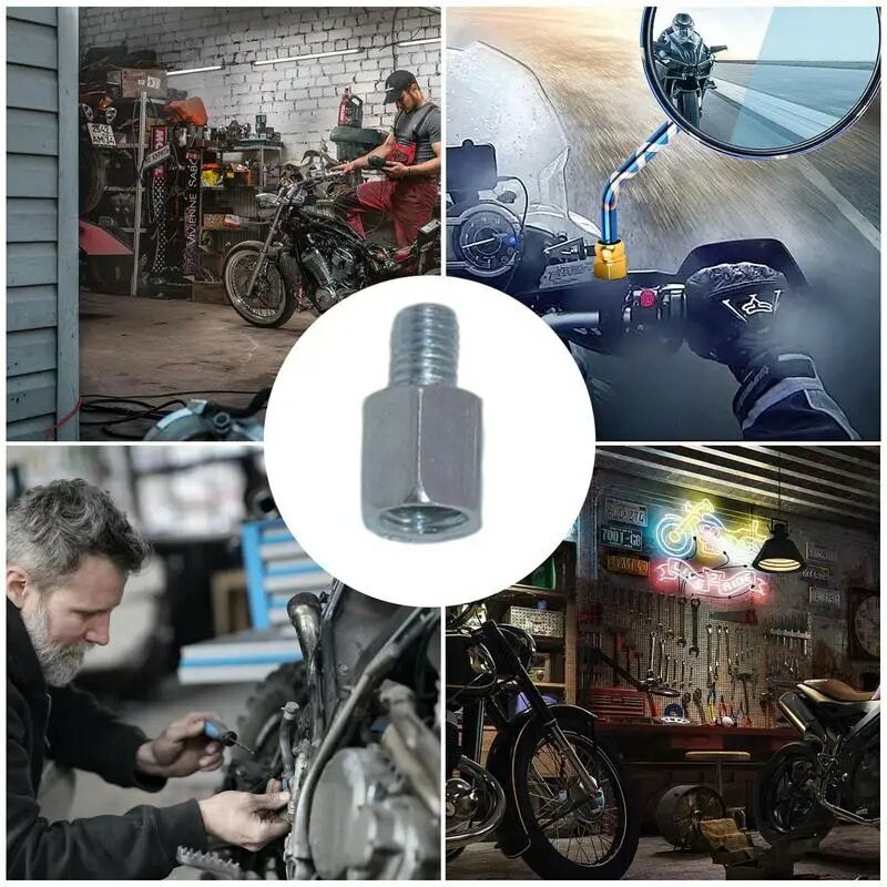 Motocicleta Espelho Adaptador Reverso, Montagem Retrovisor, Conversor Reverso, Acessórios da Motocicleta, 10mm, 8mm Thread