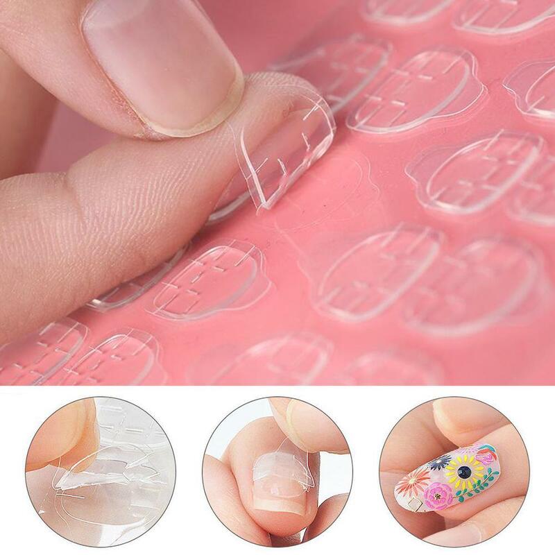 24pcs Double Sided False Nail Art Adhesive Tape Glue Sticker DIY Tips Fake Nail Acrylic Manicure Gel Makeup Tool