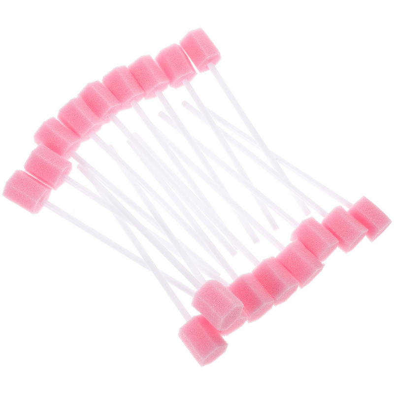 30 Stück Einweg medizinische Schwamm Stick Mundpflege Reinigung Schwamm Zahn reinigung Schwamm Stick Mundpflege Tupfer Kopf Dental