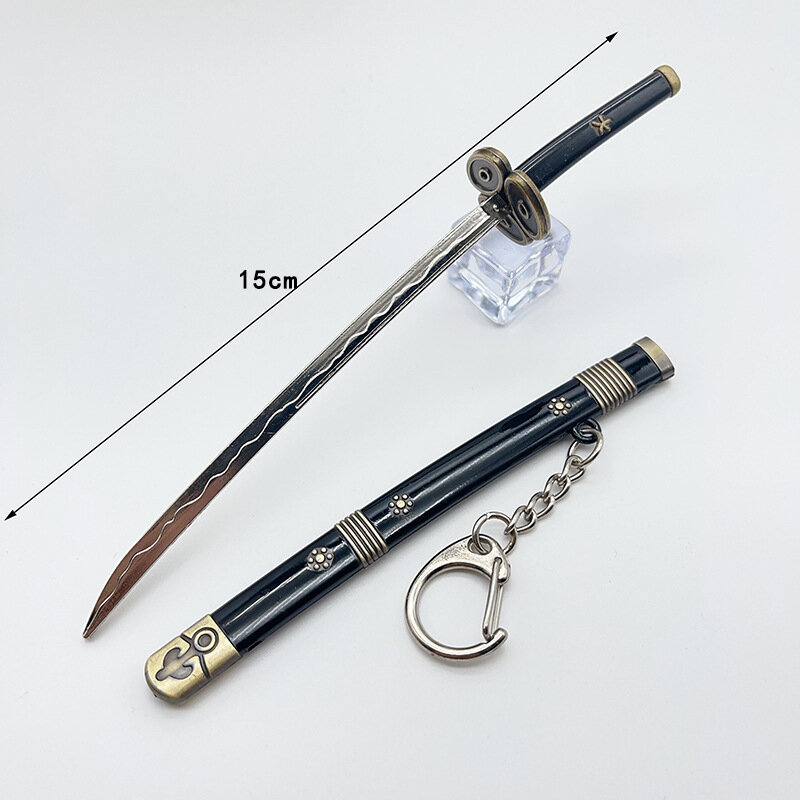 15cm Metall Brieföffner Schwert Japan Anime Dämonen töter Kimetsu keine Yaiba Waffe Schwert Modell kann für Rollenspiele verwendet werden
