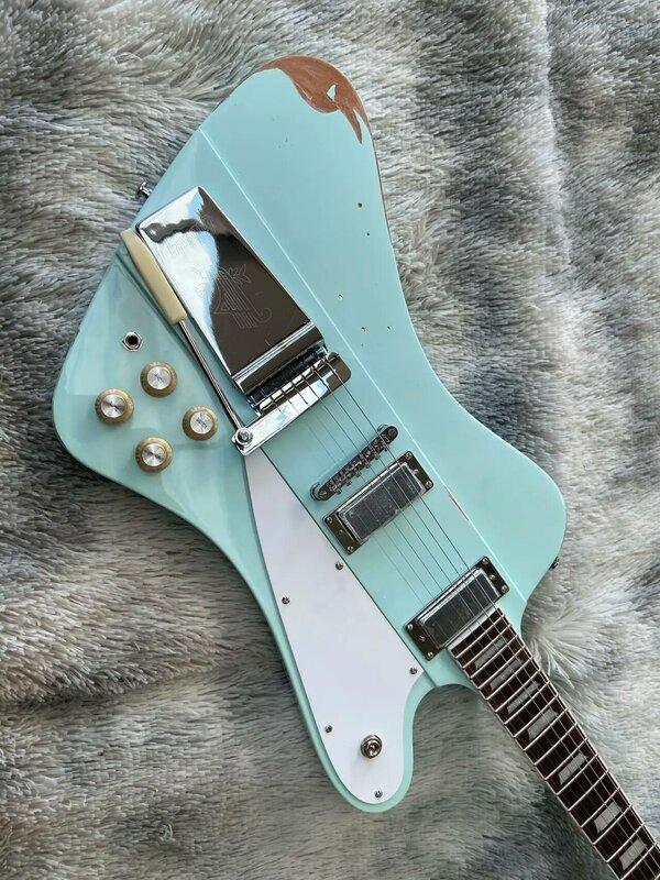 2024New！Relic, electric guitar, Made in China, blue, free shipping, beautiful, mahogany body