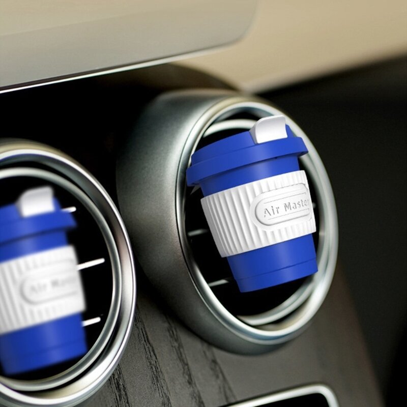 50JA  Coffee Cup Car ambientadores, difusor de aromas de ventilação de saída de ar, ornamento de decoração de perfume do