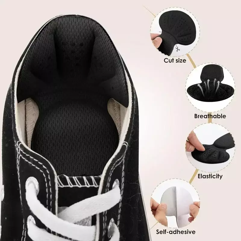 Nowa gąbka poduszka pod pięty tył wkładek ochraniacze pięt wkładki do butów dla butów zbyt duże miękkie siateczkowe uchwyty na obcasie wkładki 2 w 1