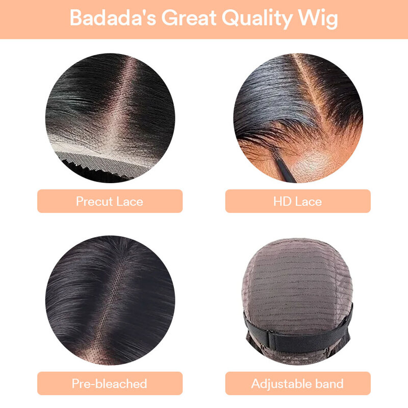 Go Precut-Deep Wave Lace Wig para Mulheres, brasileiro encaracolado perucas de cabelo humano, peruca de cabelo HD, onda de água, Glueless Wear, 4x4, 5x5