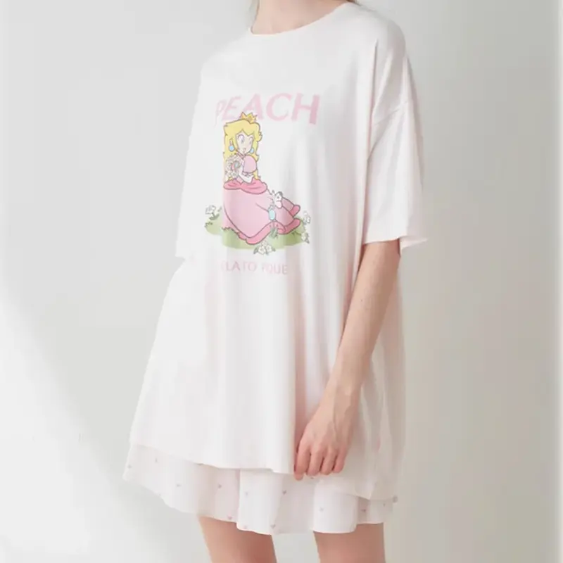 Piżama damska damska odzież do pokoju konfiguracja piżamy puszysta piżama bielizna nocna damska odzież domowa modalne letnie krótkie spodnie zestaw