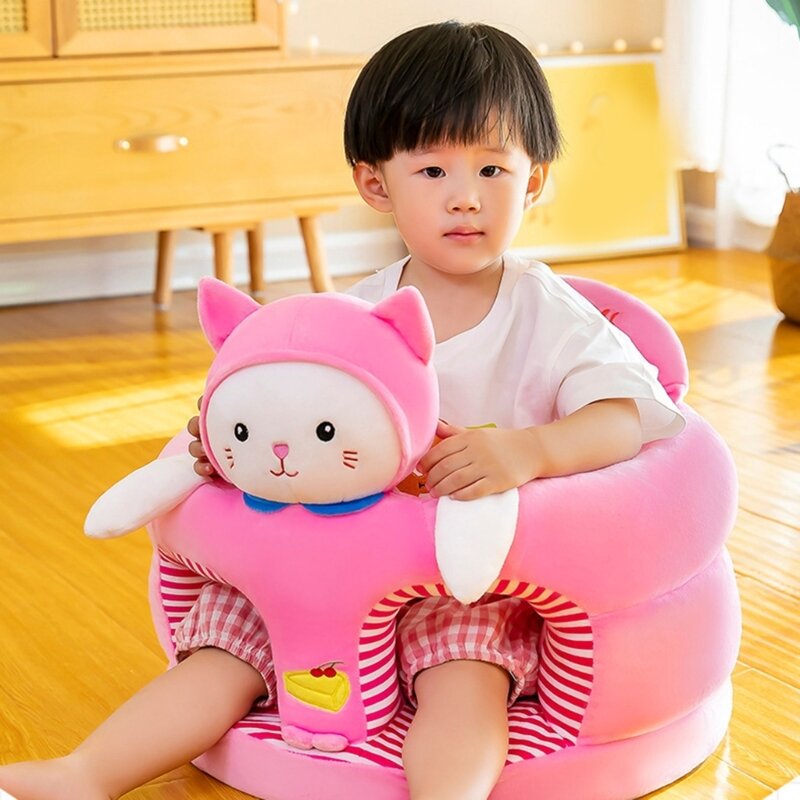 Portable Baby Sitting Chair Baby Learning Sit Sofa Chair Cartoon Animal Pattern Toddler Couch for Infants Toddlers