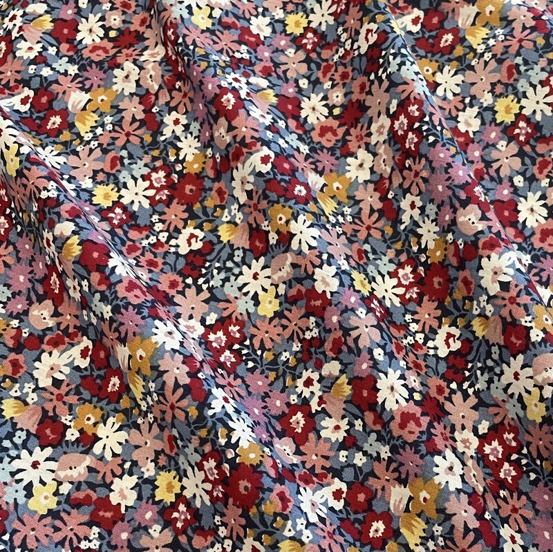 Betsy Flora 40S tisn liberty bawełniana tkanina dziecięca szycie ubrań sukienki dla dzieci spódnica DIY ręcznie robiona designerska patchworkowa metrum Tiss