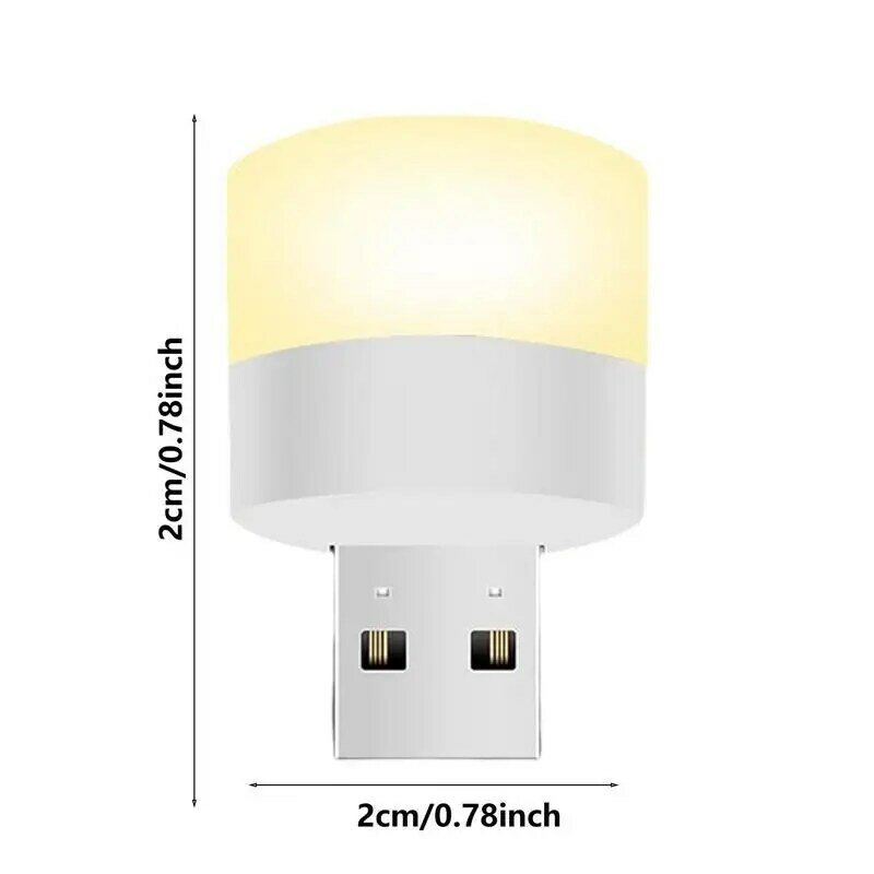 Mini lámpara de enchufe USB, bombillas LED portátiles enchufables con 2 colores de iluminación, luces de ambiente pequeñas para sala de estar y dormitorio