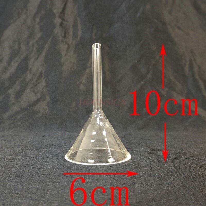Corong kaca peralatan eksperimen kimia corong kerucut corong Segitiga diameter 60mm