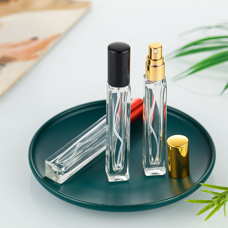 10PCS 10ML Portable Refillable Perfume Bottle Spray Bottle Atomizer Container Cosmetics Bottle Thicken Sample Thin Glass Vial 2#