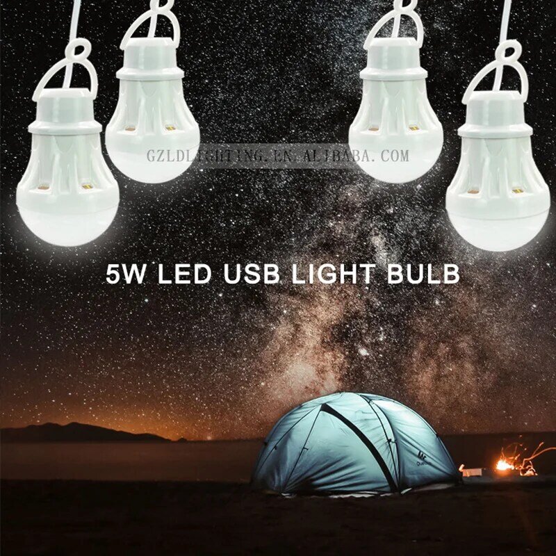 Lanterna a LED lampada da campeggio portatile Mini lampadina 5V USB Power Book Light lettura studente studio lampada da tavolo Super Birght per esterno.