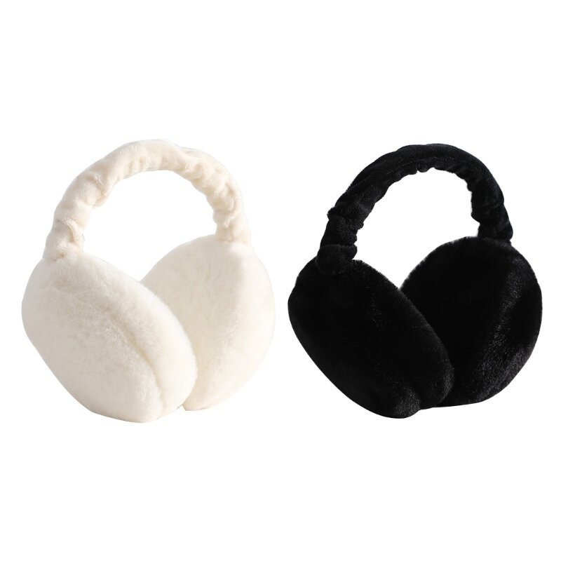 Protetor orelha pelúcia inverno compacto dobrável aquecedor ouvido adulto esqui ciclismo protetor orelha
