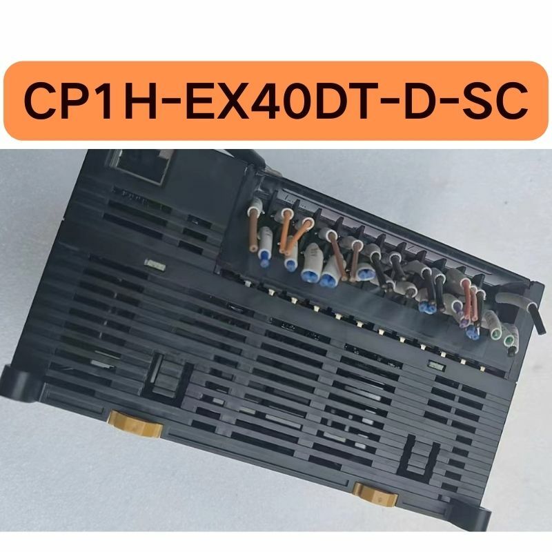Controlador PLC de segunda mão, CP1H-EX40DT-D-SC, testado OK, sua função é testada