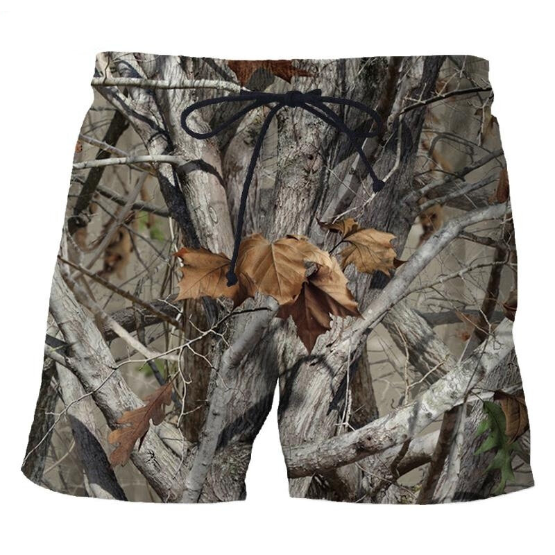 3d Camouflage Printed Men's Beach Shorts Hot Sale Casual Swim Trunks Personality Cool Sports Outdoor Camo Board Shorts Clothing