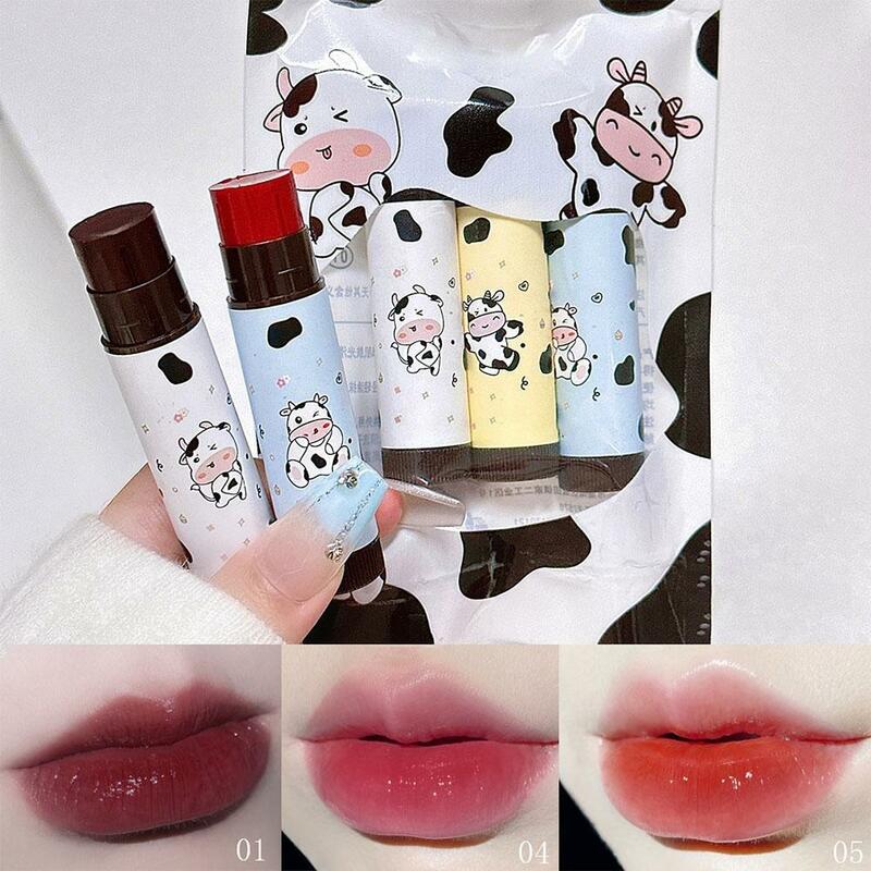Cute Cow Lip Balm Long Lasting Moisturizing Nourishes Lips Reduce Lip Line Anti Aging Anti-drying Hydration Lip Care Lipstick