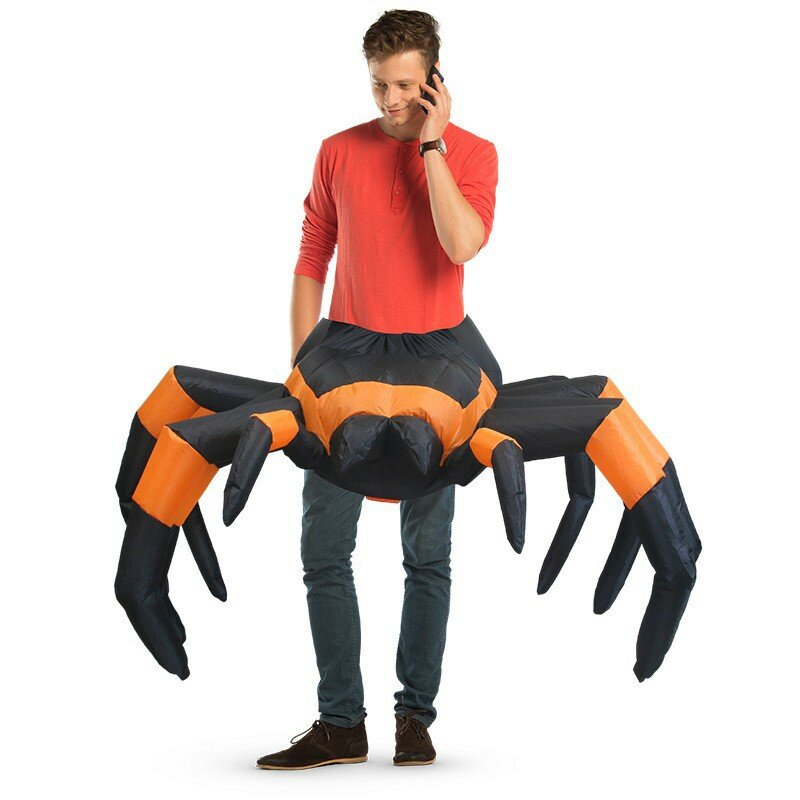 Cosplay kostum bekicot laba-laba gurita tiup, kostum naik kerangka hantu tiup pesta Halloween pertunjukan alat peraga