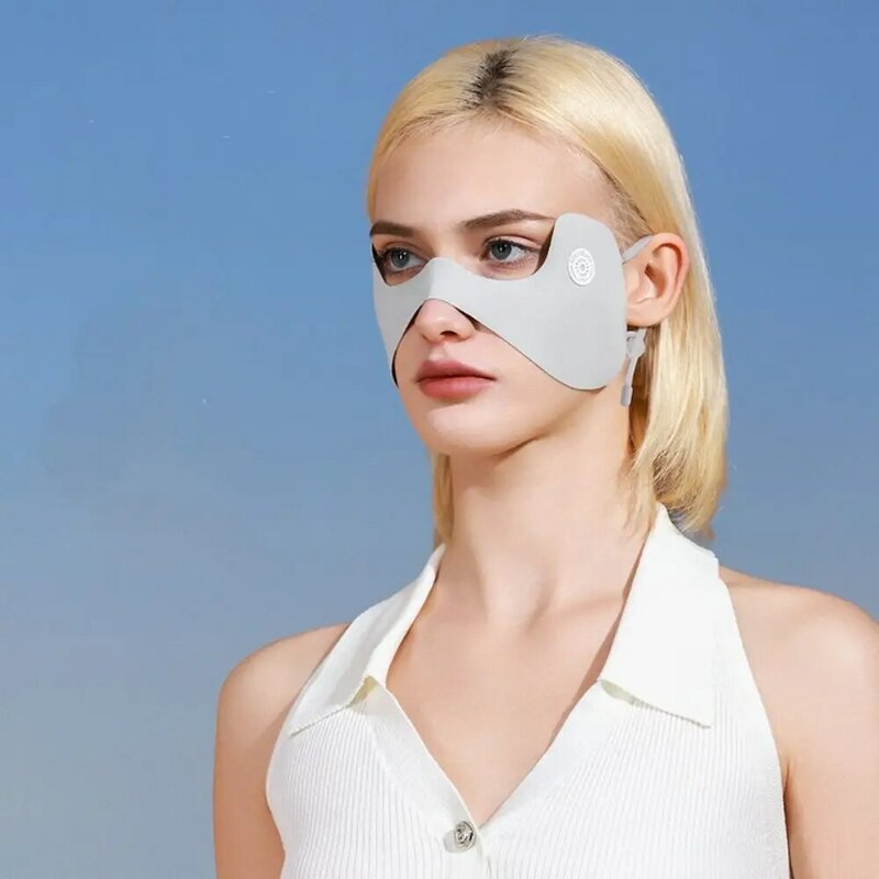 Солнцезащитный шарф для лица, шелковая маска, летние однотонные солнцезащитные нашивки для глаз, шарфы для лица с защитой от УФ-лучей, чехол для лица для походов