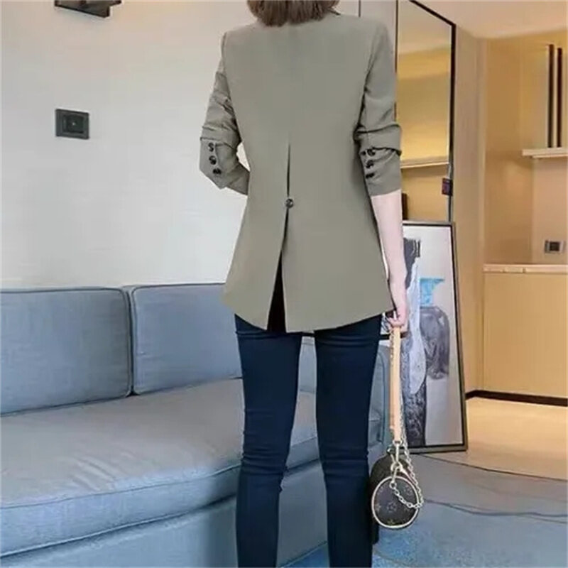 Suit Jacket Female 2023 New Korean Version of the British Style Loose Suit With Casual Internet Celebrity Burst Women's top X817