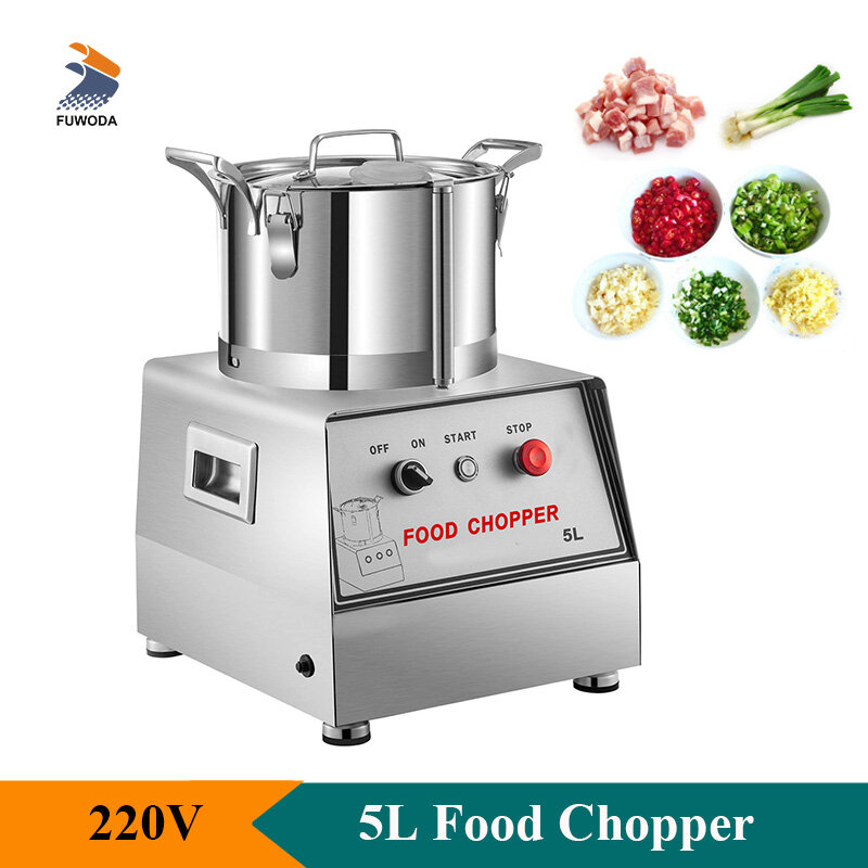 Электрический многофункциональный измельчитель пищи 220 В, 5 л, мясорубка, машина для резки овощей, коммерческий или бытовой