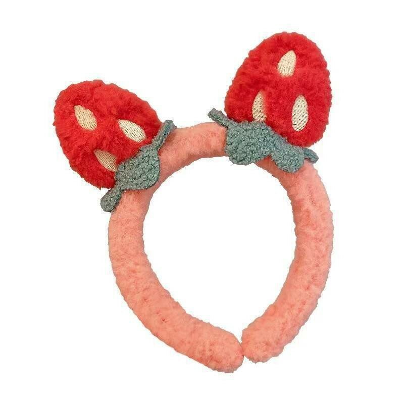 Cute Strawberry Hairbands Wash Face Headband For Women Girls Makeup Hair Accessories