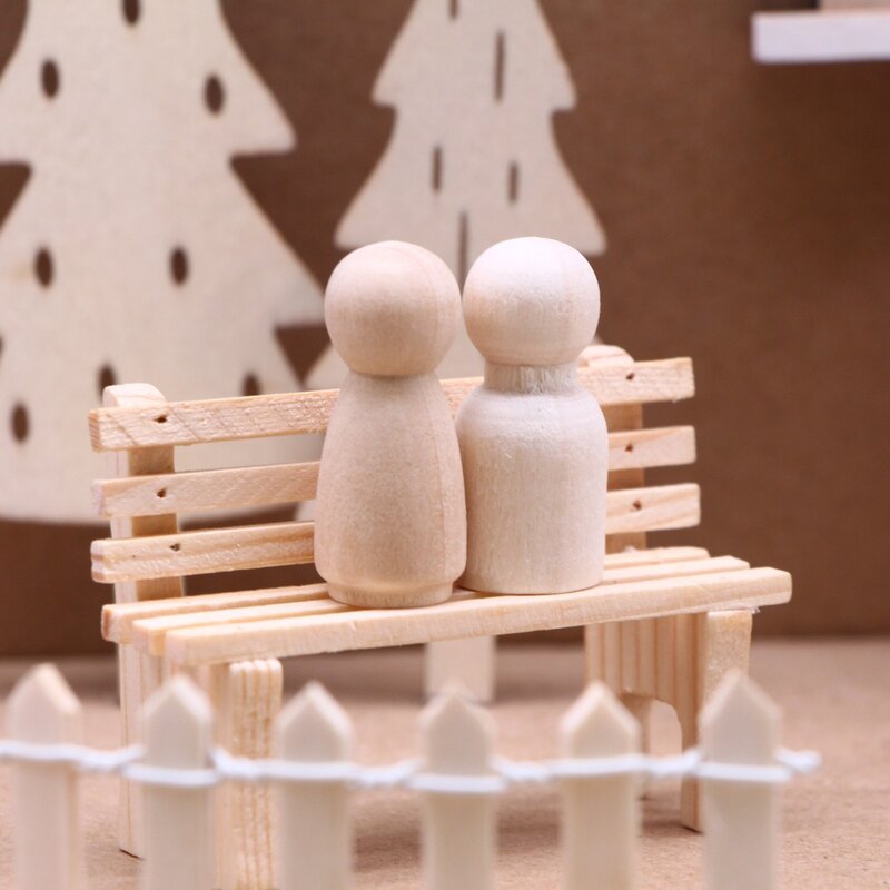 1 Set casa delle bambole porta decorazioni natalizie neve Mini albero recinzione scala scopa fata Toyhouse modello di scena in miniatura