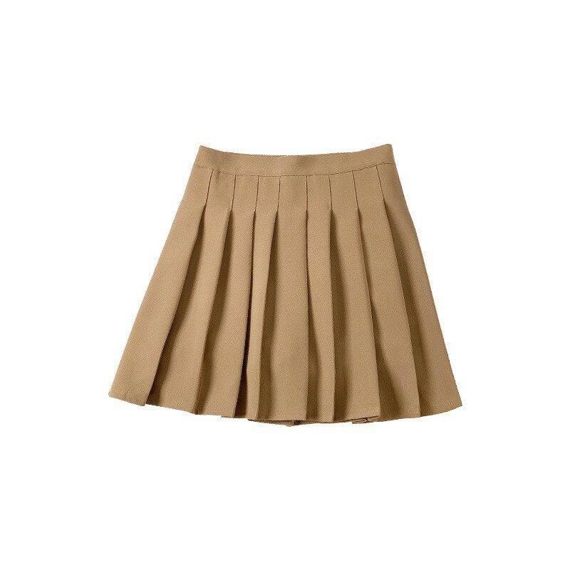 Women's Spring And Summer New High Waist Slimming A-Line Academy Style Half Body Short Skirt White Small Tall Pleated Skirt