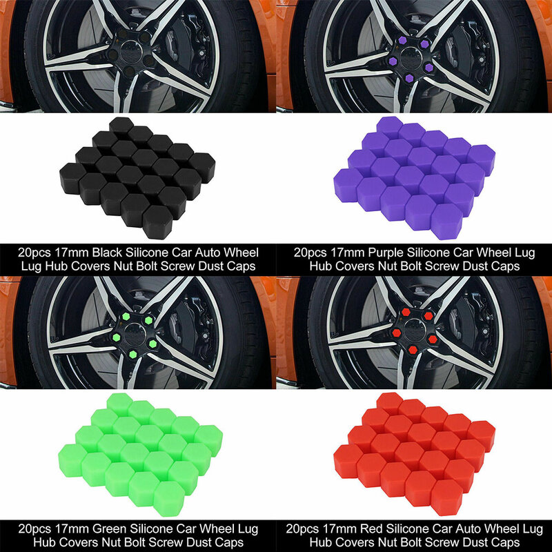 Brand New Durable High Quality Wheel Nut Cover Bolt Cap Accessories Silicone Softness Toughness 20 Pcs Hub Lug