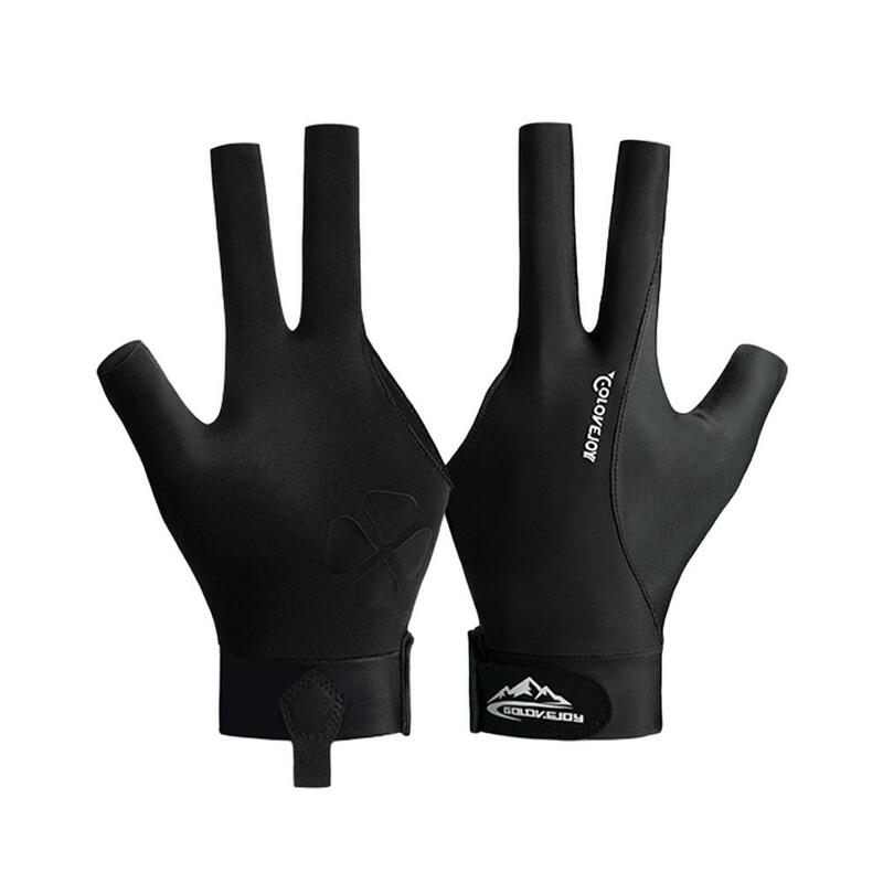 Guante de billar de tres dedos para mano izquierda, guantes elásticos, pegatinas de entrenamiento, antideslizantes, K7V6, 1 unidad