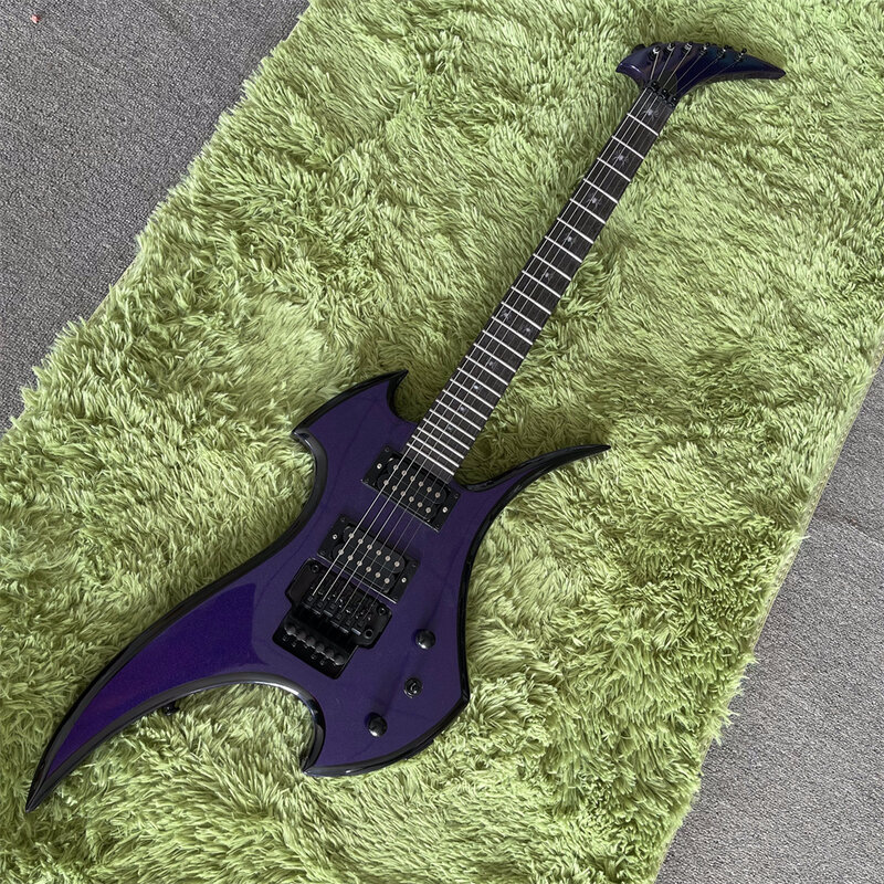 Kostenloser Versand auf Lager E-Gitarre Spinne lila Palisander Griffbrett fr Brücke schwarz Hardware Gitarren Gitarre