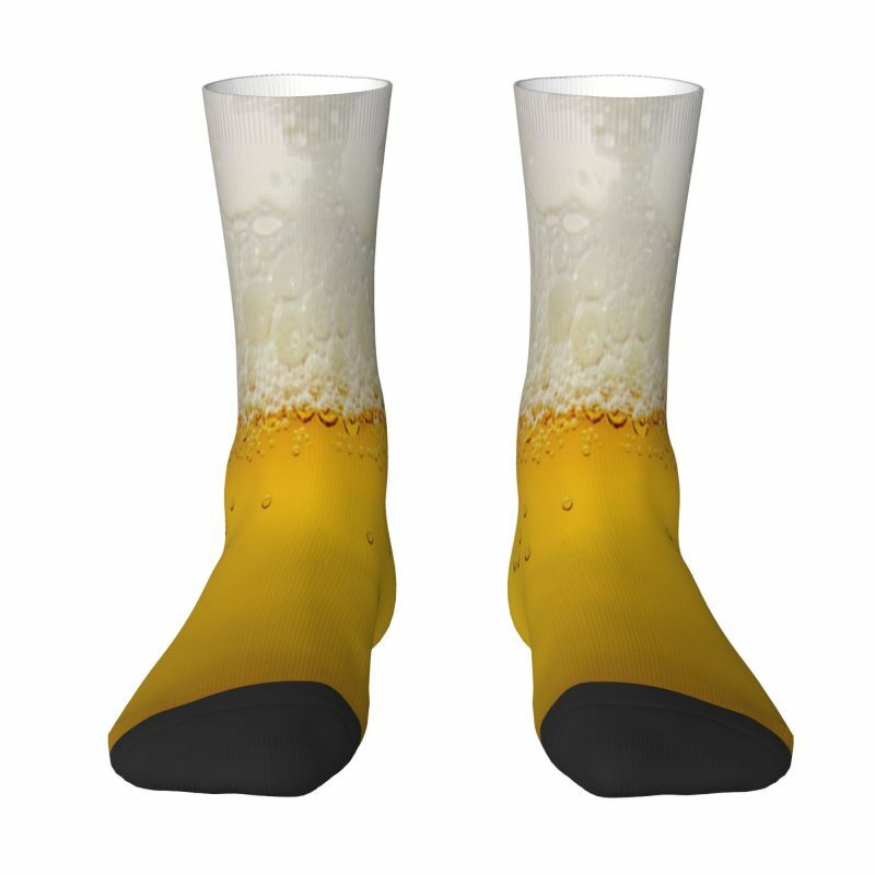 Calcetines divertidos con diseño de cerveza para hombre, calcetín Unisex, a la moda, para primavera, verano, Otoño e Invierno