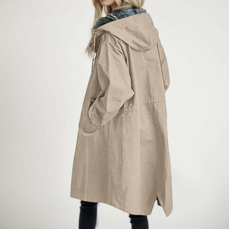 2024 Trenchcoat für Frauen elegante Wind jacke Kapuzen mantel Herbst Frühlings jacke lose Outwear koreanischen Stil abrigos para mujeres