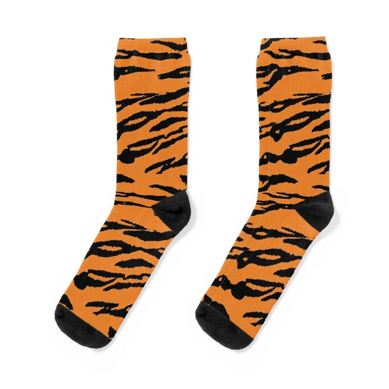 Chaussettes chaudes à motif de peau de tigre pour hommes et femmes, chaussettes d'escalade amples, hiver