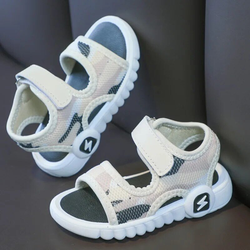 Сандалии Детские камуфляжные, кроссовки для бега, мягкая нескользящая подошва, летняя обувь для мальчиков и девочек