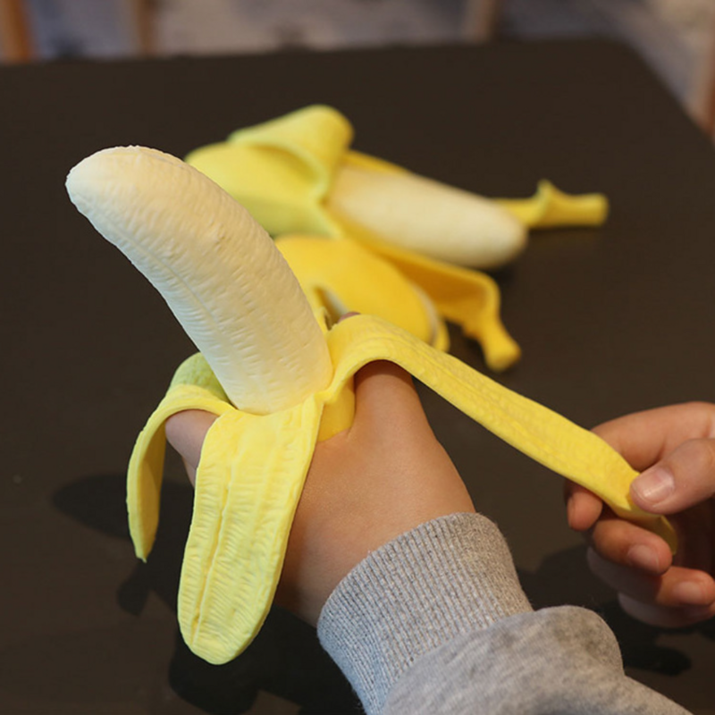 Symulacja Banana szczypta zabawka kreatywnego uwalniania prezent stresowy rekwizyt rozrywkowy Boy Girls animacja wokół prezentu urodzinowego