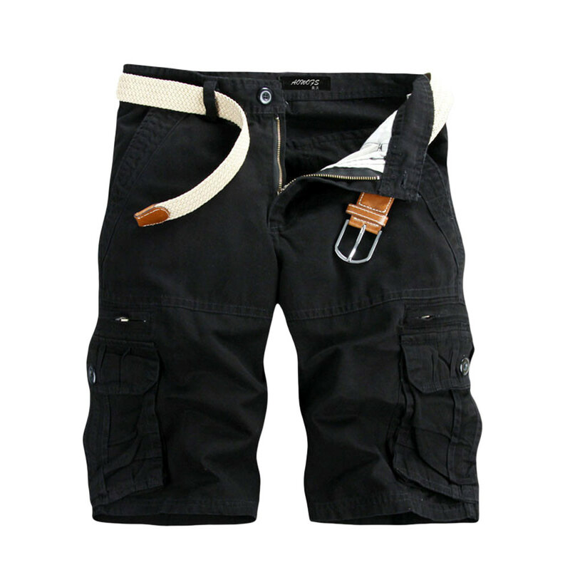 2024 Summer Trendy Men Workwear Shorts Cargo Style Loose Straight Crotch Multi-Pocket Casual Five-Point Pants Hot Selling Outfit