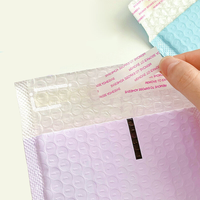 Голубой/фиолетовый пластиковый пузырьковый конверт 15x20 см, милая Фотосумка, маленькие подарочные сумки для ювелирных изделий, противоударные кармашки, 10 шт.