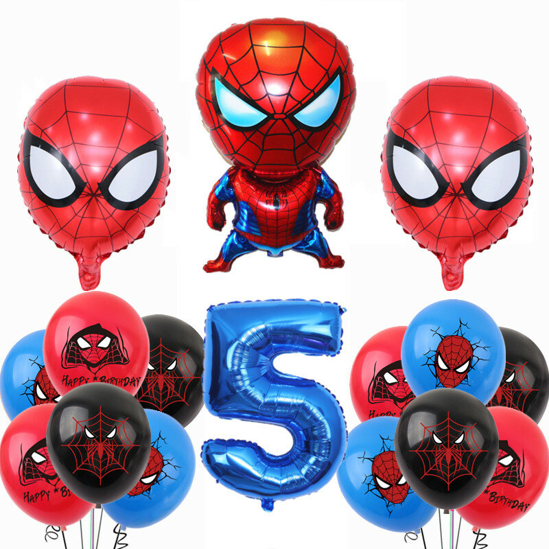 Лидер продаж, набор одноразовой посуды в виде мультяшного Человека-паука для дня рождения, детский праздничный набор для мальчиков