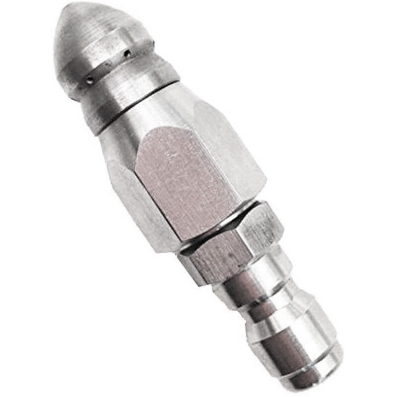Pressure Washer Sewer Jetter Nozzle with Stainless Steel, Durable Design Sewer Jet Nozzle,1/4Inch Quickly Connector
