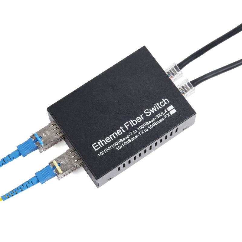 محول وسائط Gigabit sfp ، جهاز الإرسال والاستقبال 2 sfp إلى 2 rj45 ، 10/، مفتاح الألياف البصرية مع 3:/20: وحدة sc sfp ، جزء واحد