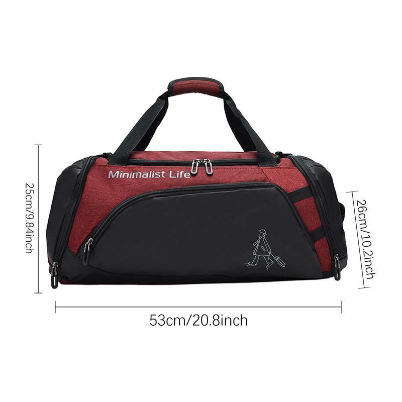 Impermeável e anti-risco Gym Bag, Sports Workout Bag, Design de Classificação, Viagem Duffel Bags for Family