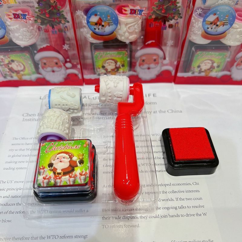 Новый рождественский роликовый уплотнитель Подарочный уплотнитель Санта-Клаус для учеников детского сада премия за печать Санта-Клауса Рождественский подарок