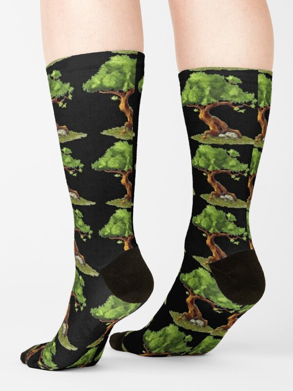 Bonsai Tree-calcetines para amantes del arte del árbol y la cultura japonesa, calcetines felices para mujer