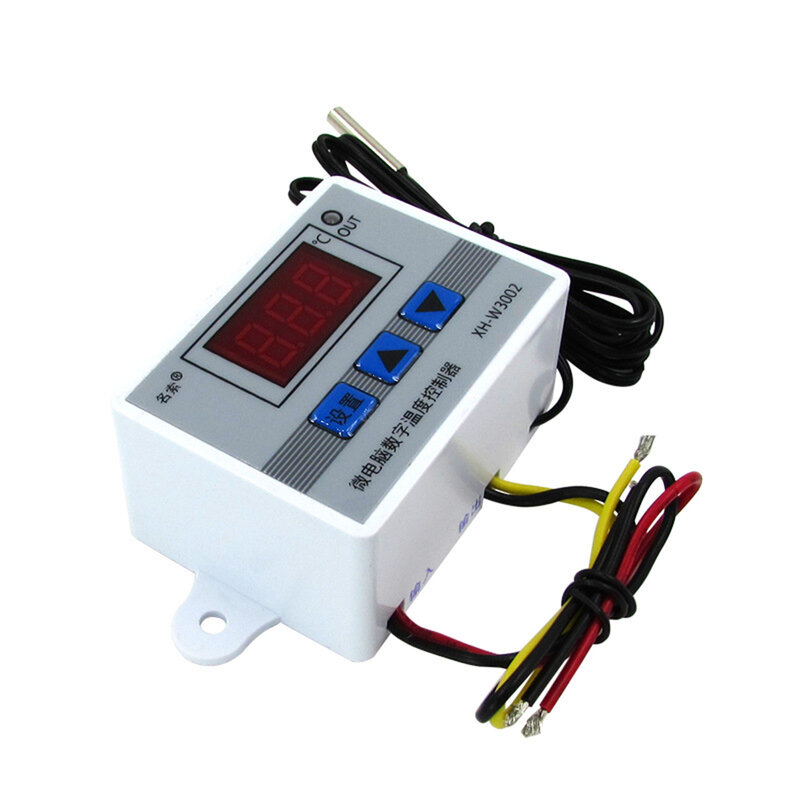 Interruptor de control de temperatura con pantalla digital para microordenador, termostato NTC, sensor de temperatura, 12V-220V, 120W, 240W, 1500W, W3001