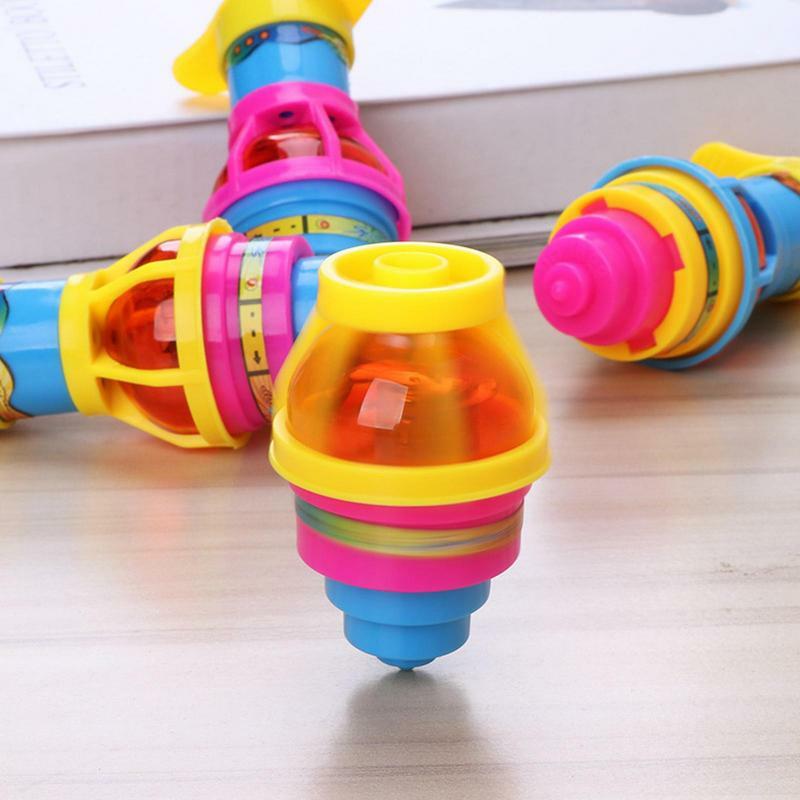 子供のための最新のカラフルなトップス,回転するジャイロスコープを備えた子供の誕生日パーティーのおもちゃ