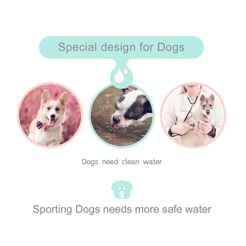 Botella de agua portátil para perros pequeños y grandes, tazón para caminar al aire libre, cachorro, botella de viaje para mascotas, tazón para beber para gatos