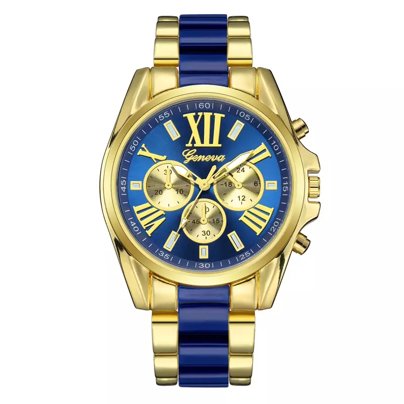 Высококачественные мужские часы с тремя ремешками, модные роскошные деловые мужские кварцевые часы с ремешком из нержавеющей стали, дизайн с несколькими дисплеями